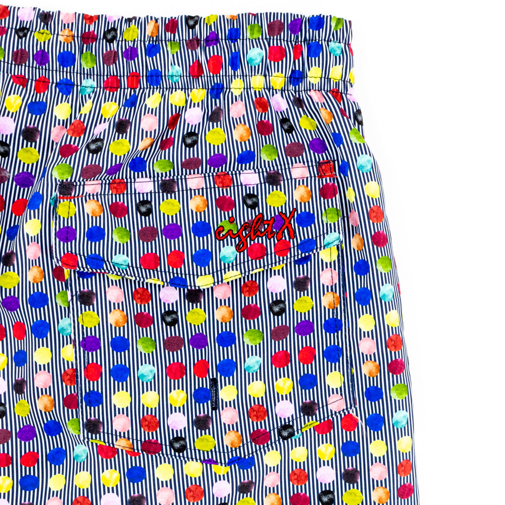 Dot and Cross Swim Trunks Swim Trunks Eight-X   