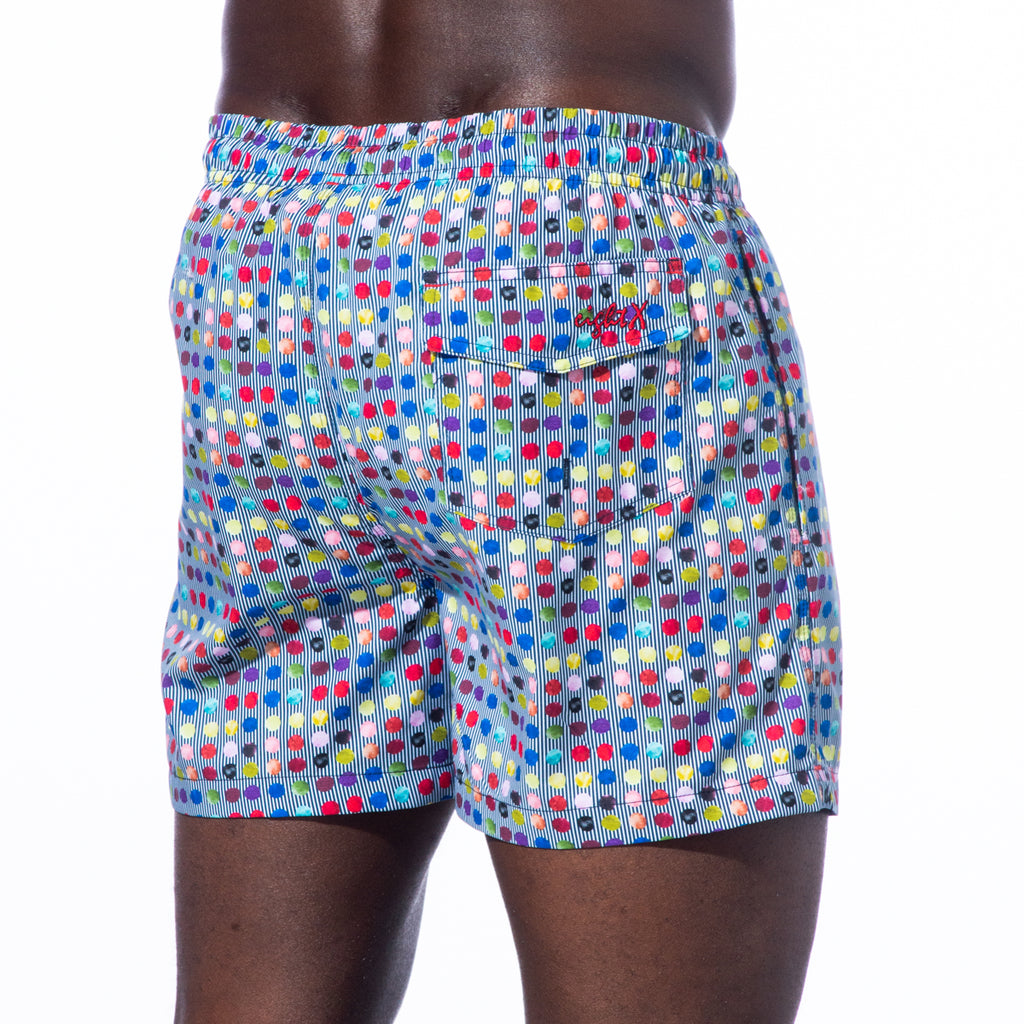 Dot and Cross Swim Trunks Swim Trunks Eight-X   