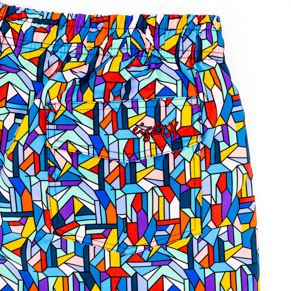 Holy Mosaic! Swim Trunks Swim Trunks Eight-X   