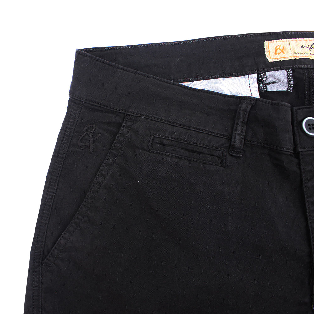 Black Slim Fit Chino Shorts Chino Shorts Eight-X   