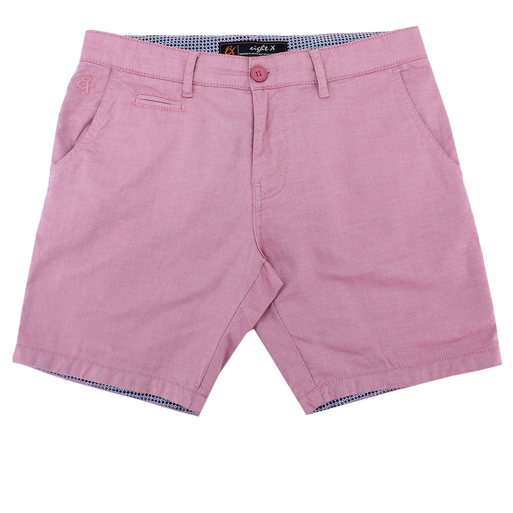 Red Slim Fit Textured Shorts Shorts Eight-X RED 29