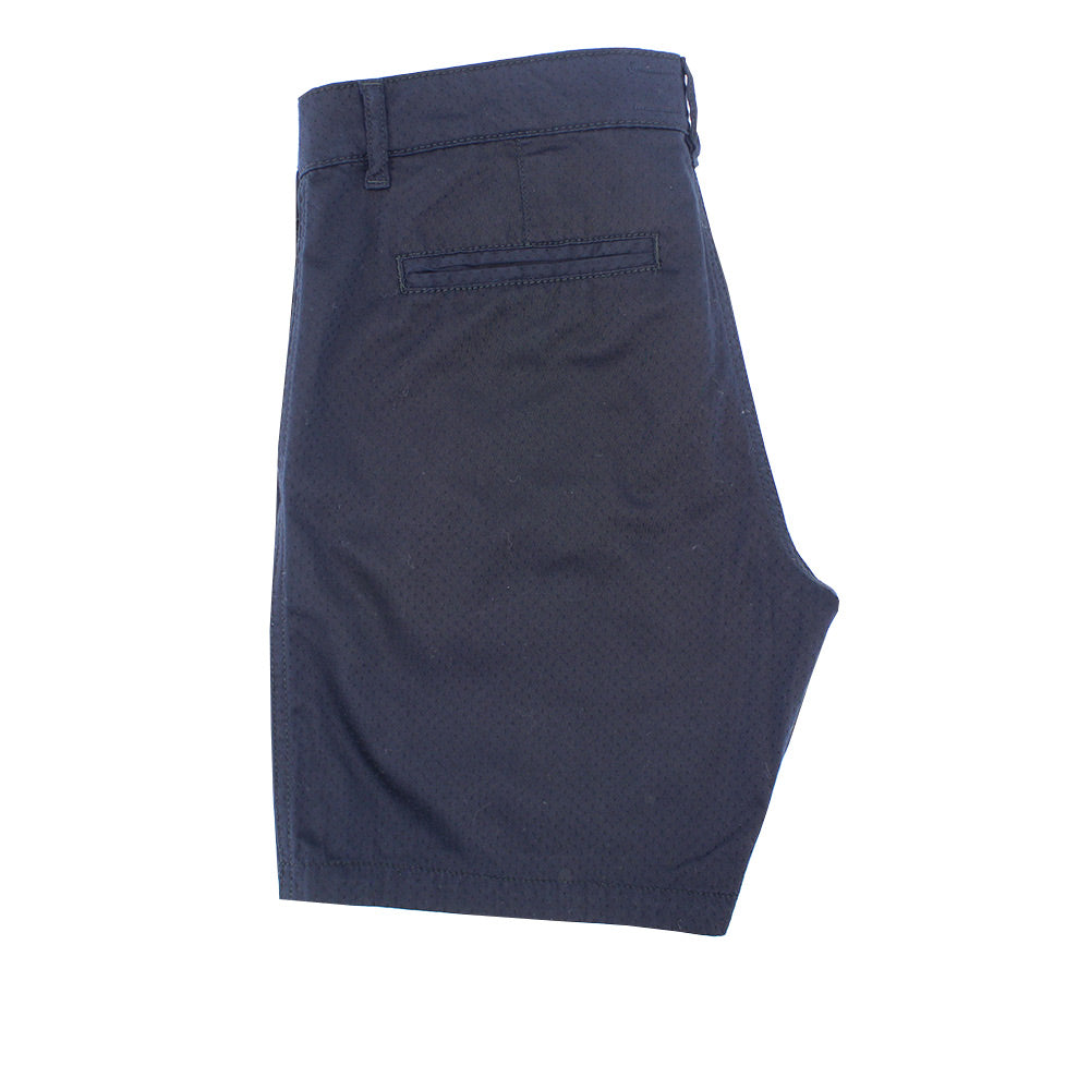 Navy Slim Fit Textured Shorts Shorts Eight-X   