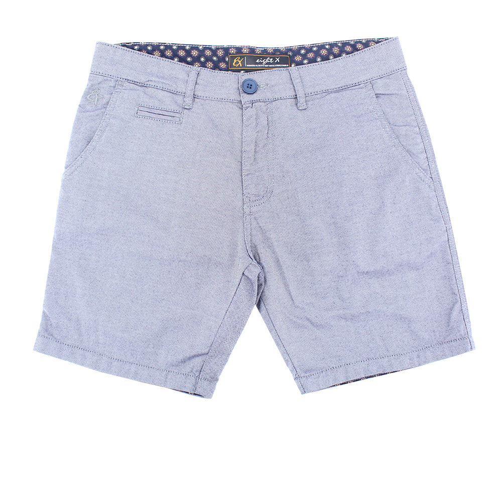 Grey Slim Fit Textured Shorts Chino Shorts Eight-X   