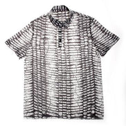 Grey Printed Polo Shirt Polos EightX   