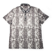 Grey Print Polo Shirt Polos EightX   