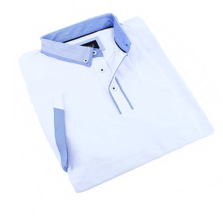 White Polo Shirt With Trim Polos EightX