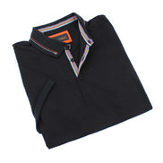 Black Polo With Colorful Trim Polos EightX