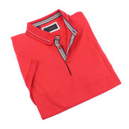 Red Polo With Colorful Trim Polos EightX