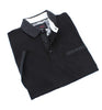 Black Pocket Polo With Dot Trim Polos EightX