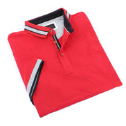 Red Polo With Gray And Black Trim #T-7002 Polos EightX