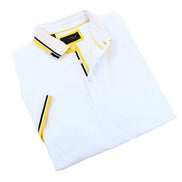 White Polo With Yellow Trim Polos EightX
