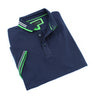 Navy Polo With White And Green Trim Polos EightX