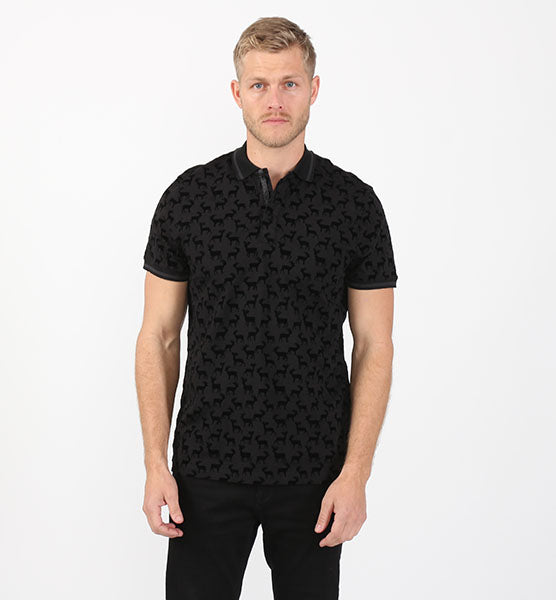 Black Moose Flocking Polo Polos EightX   