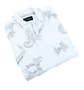 White Paisley Flocking Polo Polos EightX