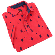 Red Flocking Polo Polos EightX
