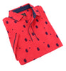 Red Flocking Polo Polos EightX