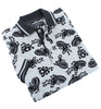 Grey Paisley Flocking Polo Polos EightX