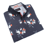Modern Orange Leaf Polo Polos EightX
