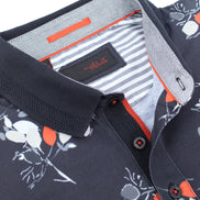 Modern Orange Leaf Polo Polos EightX