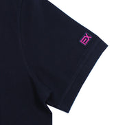 Navy Multi Fuchsia Patch Polo Polos Eight-X