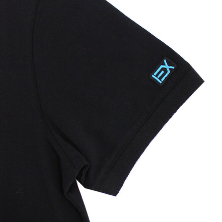 Black Multi Patch Polo Polos Eight-X