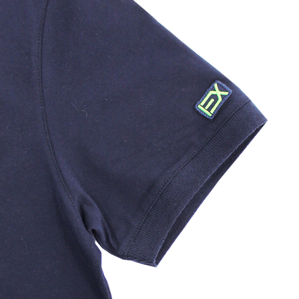 Navy Multi Patch Polo Polos Eight-X   