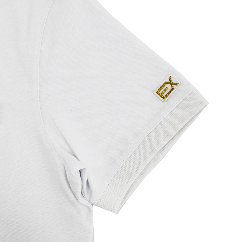 White Multi Patch Polo Polos Eight-X