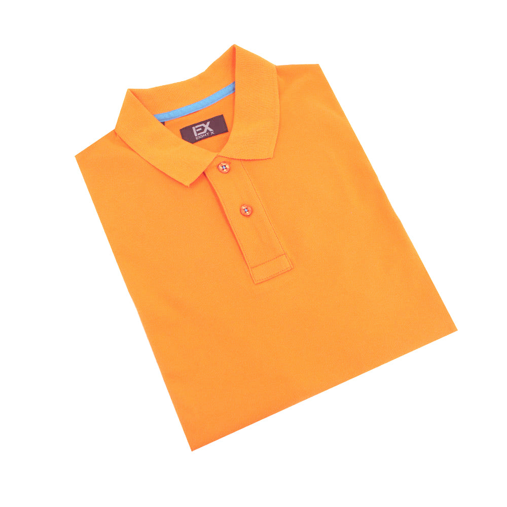 Orange Polo with EX Logo Polos Eight-X   