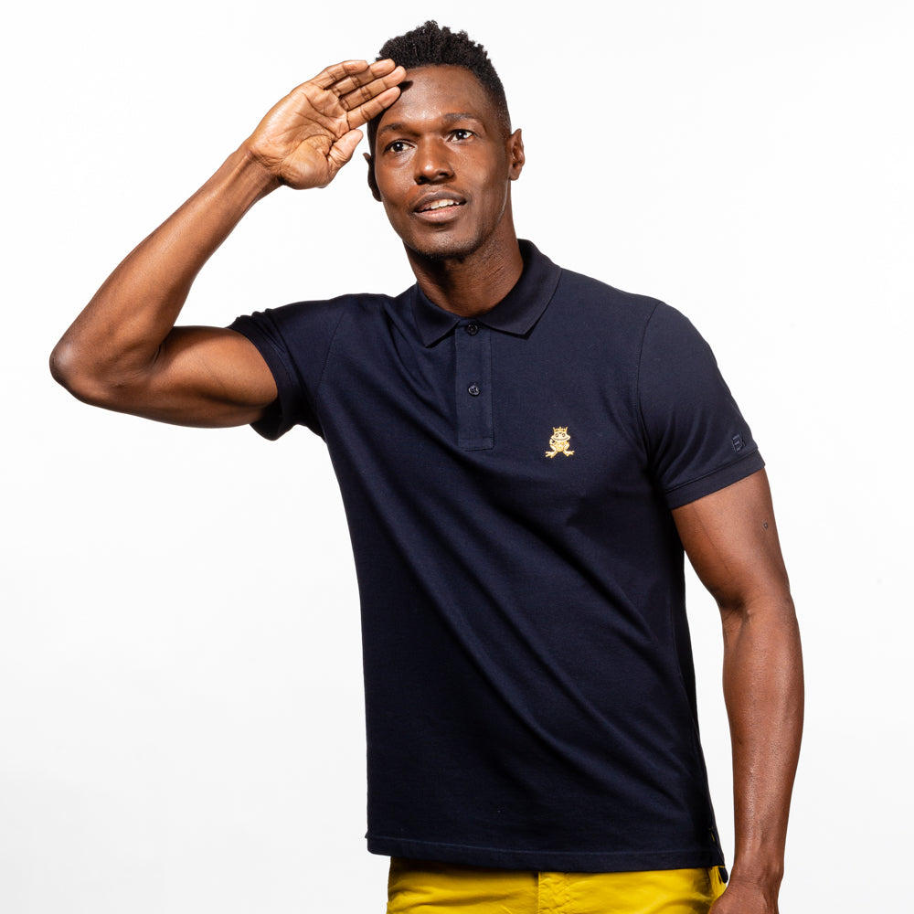 Adrián FROG Gold Edition Polo - Navy Polos Eight-X   