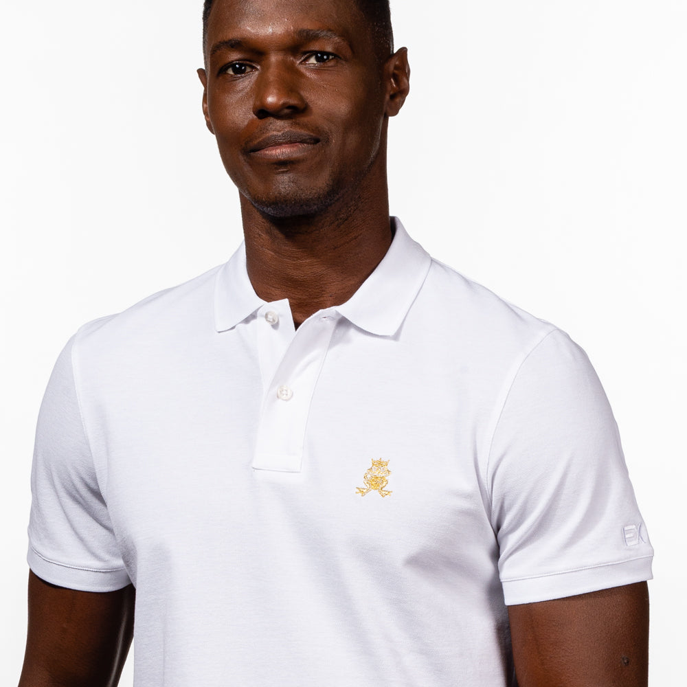 Adrián FROG Gold Edition Polo - White Polos Eight-X   