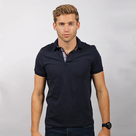Solid Navy Polo Shirt Polos EightX