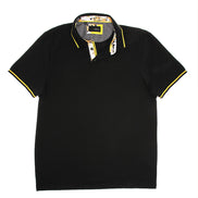 Black Polo Shirt With Trim Polos EightX
