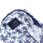 Palm Print Short Sleeve Shirt Short Sleeve Button Down Eight-X   