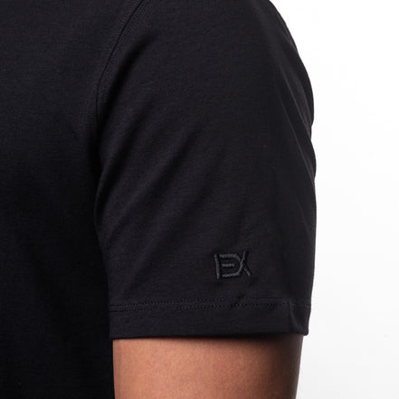 Essential V Neck T-Shirt - Black T-Shirts Eight-X   