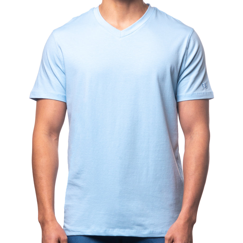Essential V Neck T-Shirt - Baby Blue T-Shirts Eight-X   