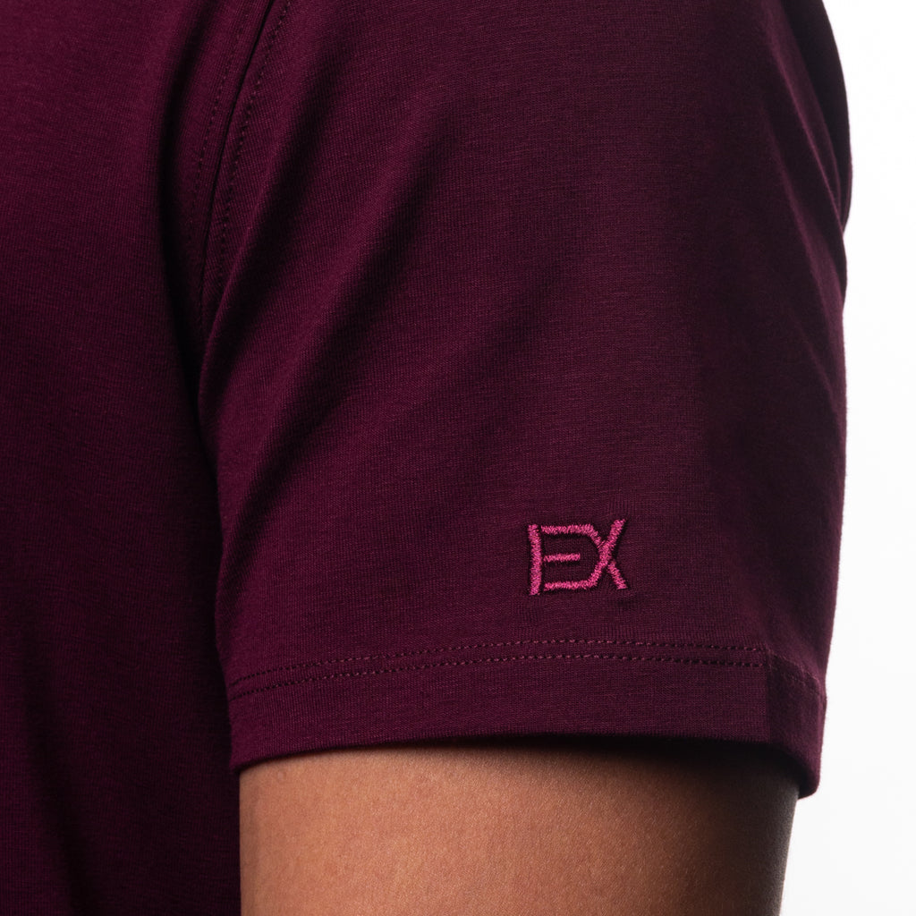 Essential V Neck T-Shirt - Burgundy T-Shirts Eight-X   