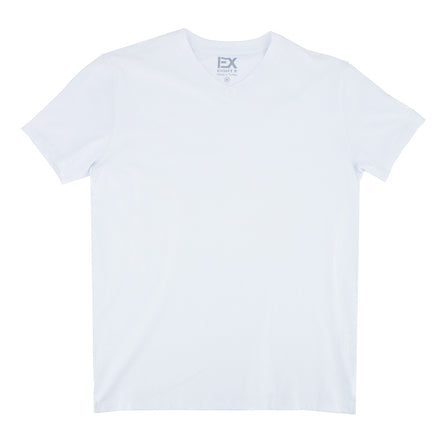 White V Neck T-Shirt T-Shirts Eight-X   