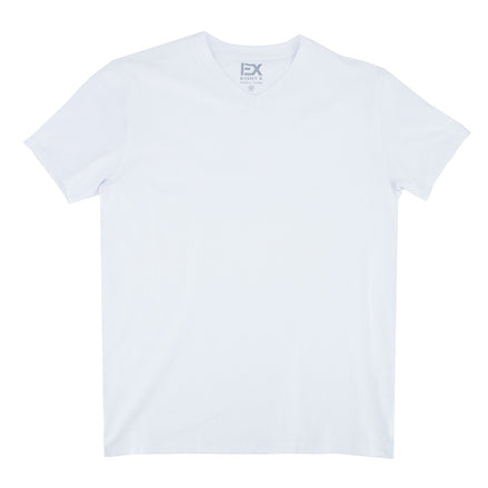 White V Neck T-Shirt T-Shirts Eight-X   