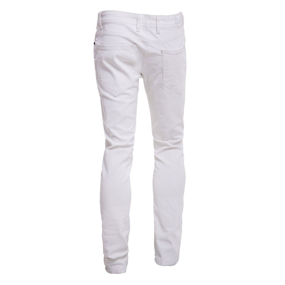 Eight-X | Designer Menswear | White Slim Fit Jeans
